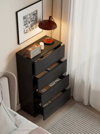 Modern Minimalist Slim Solid Wood Chest of Drawers for Bedroom Living Room Balcony, 25CM Narrow Storage Cabinet