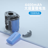 Portable Waist Clip Fan with Replaceable Battery, USB Rechargeable, Brushless Motor for Outdoor Work