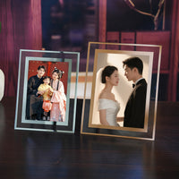 Clear Glass Photo Frame with Stand for Tabletop Display, A4, 5, 6, 7, 8 Inch Certificate Picture Frame