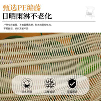 Outdoor Patio Wrought Iron Swing Chair Garden Courtyard Hanging Chair Rattan Swing Seat