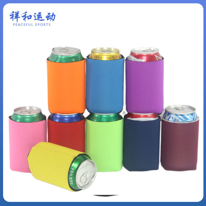 Neoprene Can Cooler Sleeve with Bottom for 12oz Soda Cans and Bottles