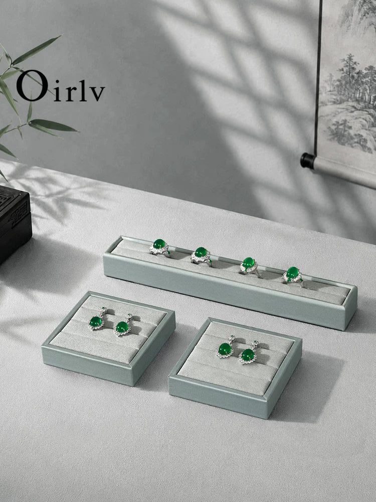Duo Bao Ni PU Leather Jewelry Display Stand for Rings, Bracelets, and Earrings