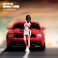 Miniature Painted Figures 1/18 1/24 1/43 1/64 1/87 Scale Girl Model Car Series Micro Scene Ornaments