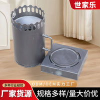 Portable Outdoor Wood Burning Stove for Camping and Picnics, Multifunctional Stainless Steel