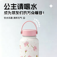 2025 New 1L Large Capacity Insulated Water Bottle with Handle for Outdoor Sports