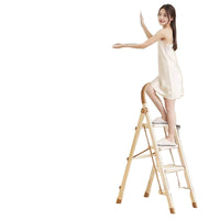Multi-functional Telescopic Folding Ladder for Home Use, Thickened Portable A-Frame Step Ladder with Drying Rack