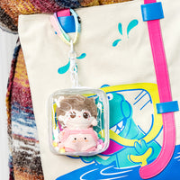 Clear Plush Doll Storage Bag for 10-20cm Dolls, Dustproof Display Carry Case