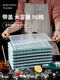 96-Grid Ice Cube Tray with Lid for Commercial and Home Use, Perfect for Milk Tea Shops and Creative Ice Making