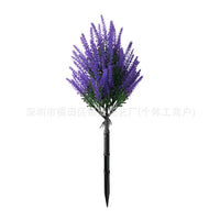 Artificial Lavender Outdoor Garden Lawn Decoration with Ground Stake