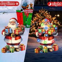 3D Luminous Christmas Santa Snowman Yard Stake Garden Holiday Party Decoration