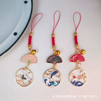 Chinese Style Koi Crane Hollow Alloy Keychain Pendant for Bags and Gifts