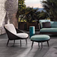 Outdoor Rattan Sofa Set for Patio Garden, Weatherproof Wicker Furniture for Balcony Villa Living Room