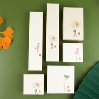 Vintage Chinese Style Lotus Jewelry Gift Box with Handle Bag for Hairpins Bracelets Necklaces