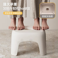 Stackable Plastic Stool for Home, Living Room, Bathroom, and Kids - Thickened, Non-Slip Square Design