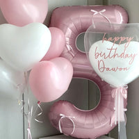 32-inch Pink Bowknot Ballet Number Foil Balloon for Birthday Party Decoration