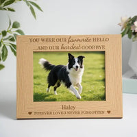 Custom Pet Memorial Photo Frame Wooden Desktop Display Gift