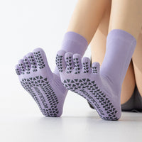 Seamless Non-Slip Pilates Yoga Toe Socks for Women, Cotton