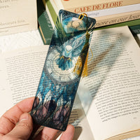 Translucent Christmas Holiday Bookmark with Tassel, Creative Colorful Transparent Student Gift Reading Book Marker