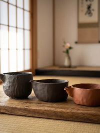 Japanese Style Matcha Bowl with Spout, Ceramic Glazed Tea Bowl for Whipping Matcha Latte, 350ml
