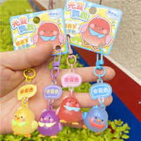 UV Color-Changing Parrot Couple Keychain Set for Bags and Accessories