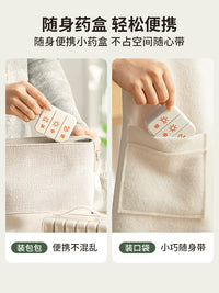 Portable 7-Day Mini Pill Organizer with 3 Compartments, Moisture-Proof Travel Medicine Storage