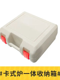 Portable Camping Stove Storage Box with Lockable Lid, Multi-functional Plastic Tool Case for Outdoor Use