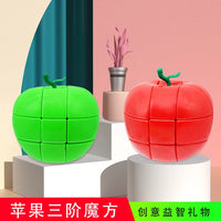 Apple Shape 3x3 Speed Cube Puzzle Toy for Kids and Adults