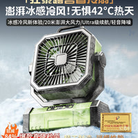 Portable USB Rechargeable Camping Fan with Long-Lasting Battery and Cooling Function for Outdoor and Office Use