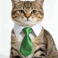 Pet Dog Cat Striped Bow Tie Collar Bandana Scarf