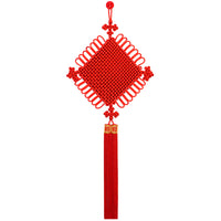 Large Chinese Knot Wall Hanging with "Fu" Character for New Home Decor and Entryway