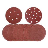 6-inch 150mm Red Flocking Sanding Discs with 6/17 Holes for Polishing