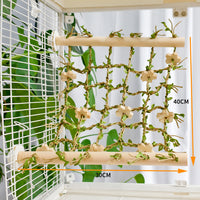 Parrot Climbing Net Chew Toy for Small to Large Birds - Sisal & Acrylic or Leaf & Pinecone Designs