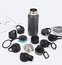 Creative Painted Wide Mouth Sports Bottle Outdoor Large Capacity Stainless Steel Vacuum Insulated Mug
