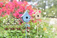 Vintage Iron Birdhouse Planter Garden Decor