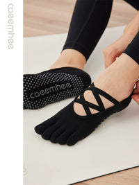 Professional Non-Slip Toeless Yoga Socks for Women - Pilates, Dance, Barre, and Studio Workouts