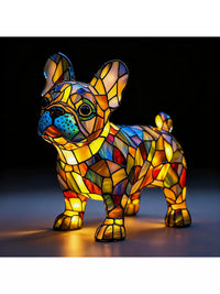 LED Night Light Animal Figurine Resin Craft Ornament with USB Power for Home Decor