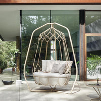 Outdoor Rattan Woven Hanging Chair Swing for Balcony Garden Patio