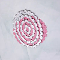 Lace Oval Carbon Steel Embossing Die for DIY Cards and Paper Crafts