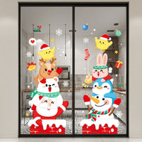 Christmas Santa Claus Window Clings Static Stickers for Holiday Decoration