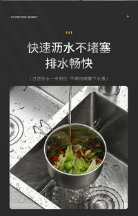 厨房水槽可挂式不锈钢沥水篮洗菜盆多功能蔬果篮收纳筷勺篮怀炉套