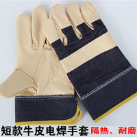 Welding Heat Resistant Cowhide Work Gloves for Welders and Material Handling