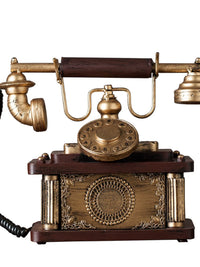 Retro Rotary Dial Telephone Model Vintage Iron Art Prop Decoration