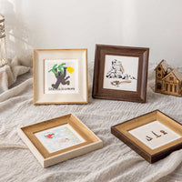 Square Photo Frame with Optional Print, DIY Mini Display for Tabletop or Wall Mount