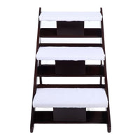 Foldable Wooden Pet Stairs 3-Step Non-Slip Dog Ladder for Bed Sofa Universal Pet Steps