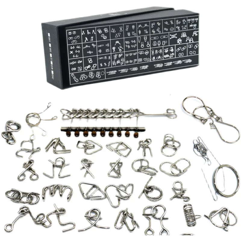 Metal Interlocking Puzzle Set Brain Teaser Game for Students and Competitions