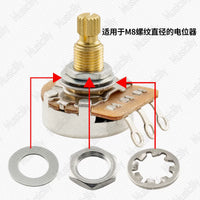 Musiclily Electric Guitar Bass Potentiometer Hex Nuts and Washers for 8/9mm Pots