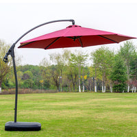 Outdoor Banana Umbrella with Water-Filled Base for Patio Garden Cafe