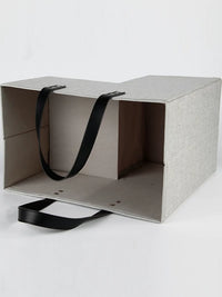 Minimalist Fabric Storage Basket for Living Room Corner and Staircase, Trapezoidal Woven Bin