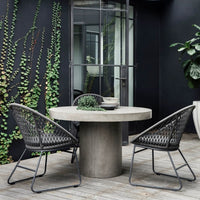 Outdoor Patio Wicker Dining Set with Solid Wood Table and Rattan Chairs