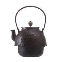 Japanese Style Cast Iron Teapot with Copper Lid and Handle for Kung Fu Tea